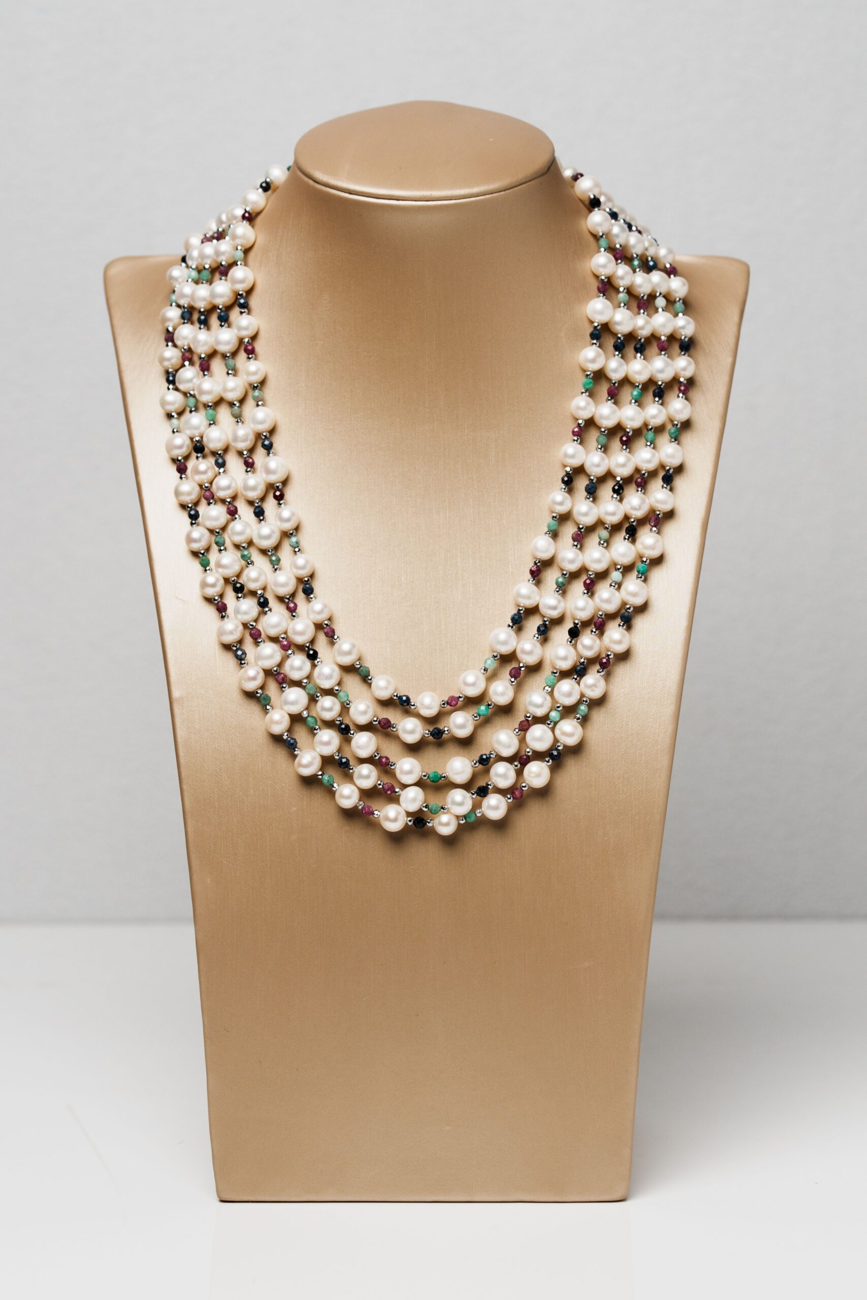 Collana Cecilia 5 fili ematite