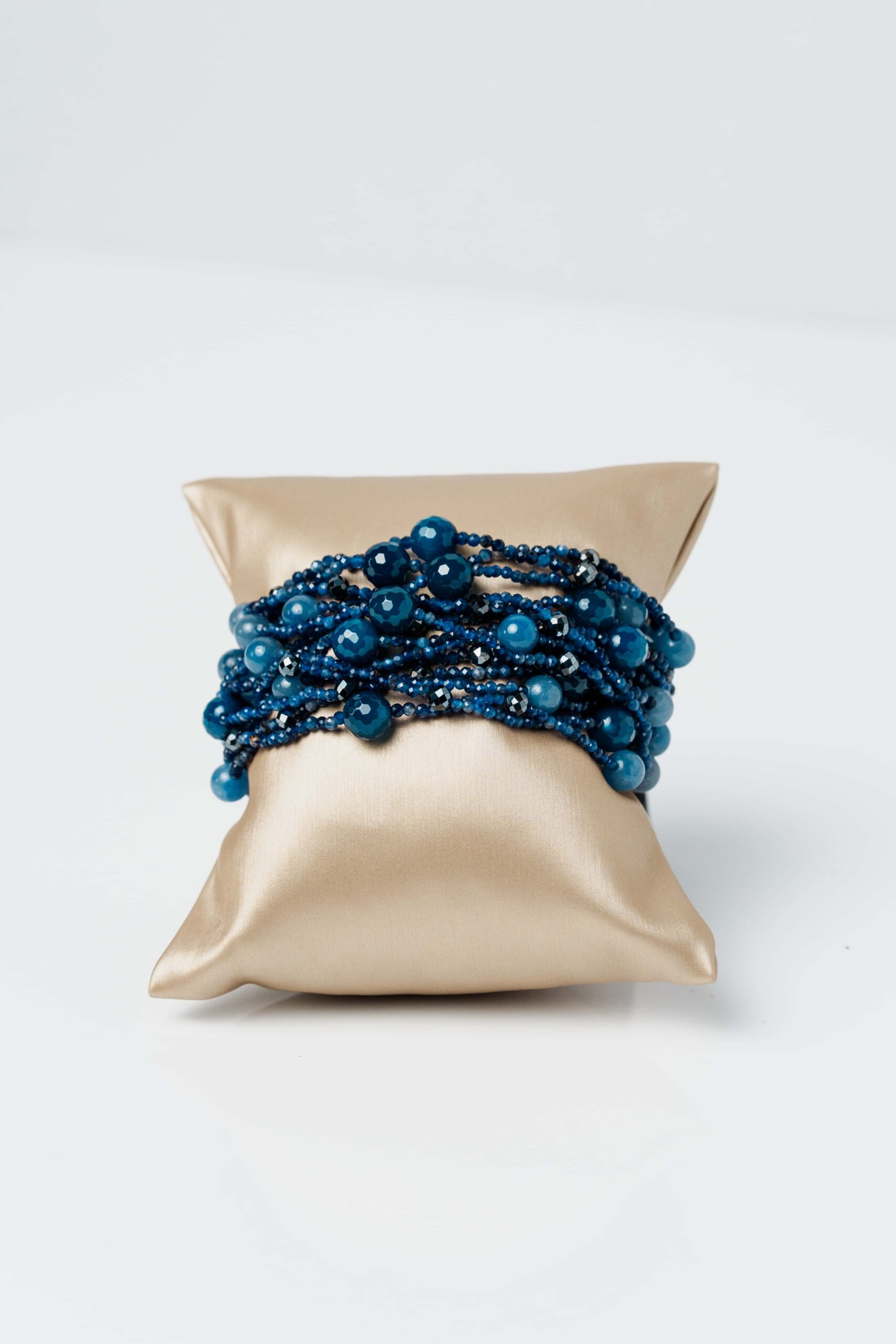 Bracciale Bollicine quarzo blu