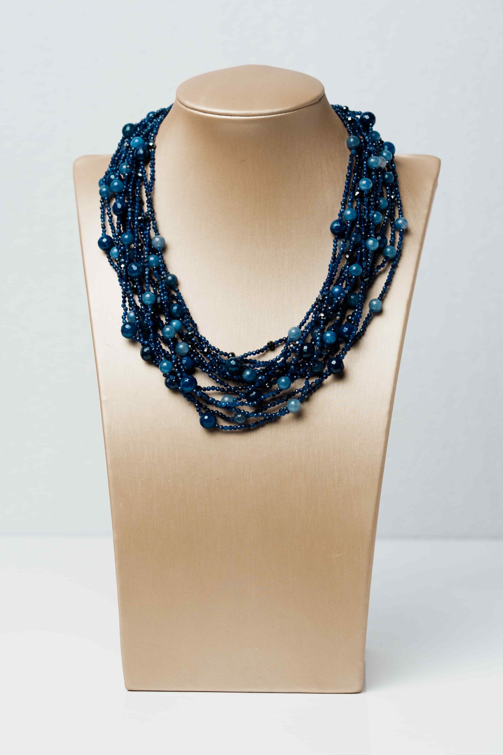 Collana Bollicine quarzo blu