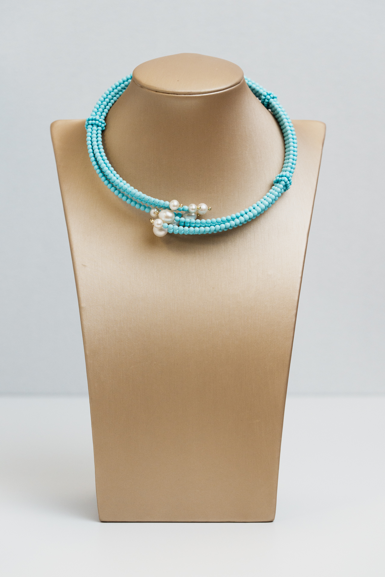 Collana Shine pasta turchese 5 fili