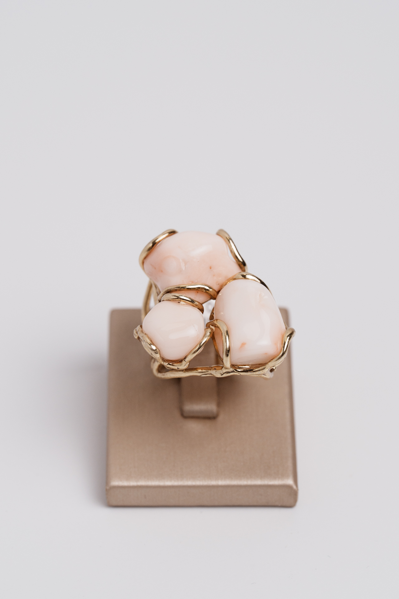 Anello Unicum corallo rosa 3 elementi